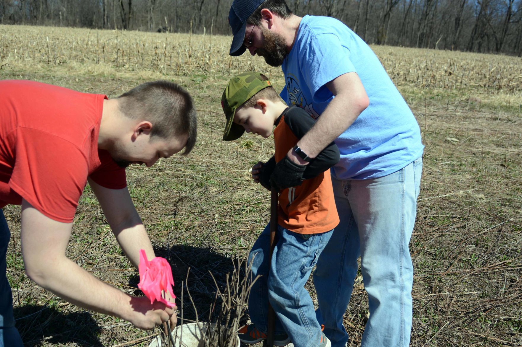 Earth Day tree planting in Baraboo Hills, April 20